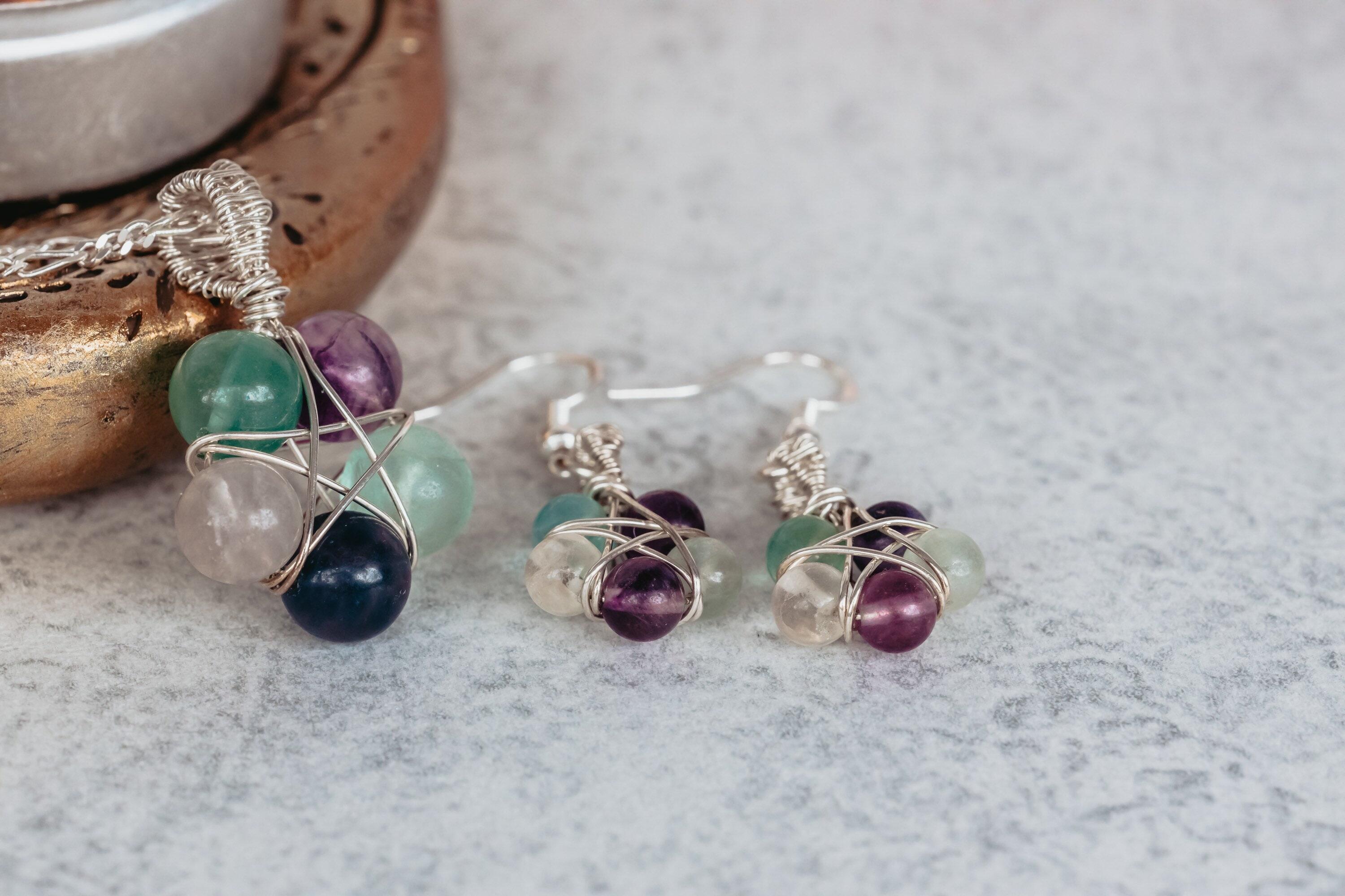 Fluorite Pentagram Necklace, Sterling Silver Necklace, Best Friend Gift, Witch Jewelry