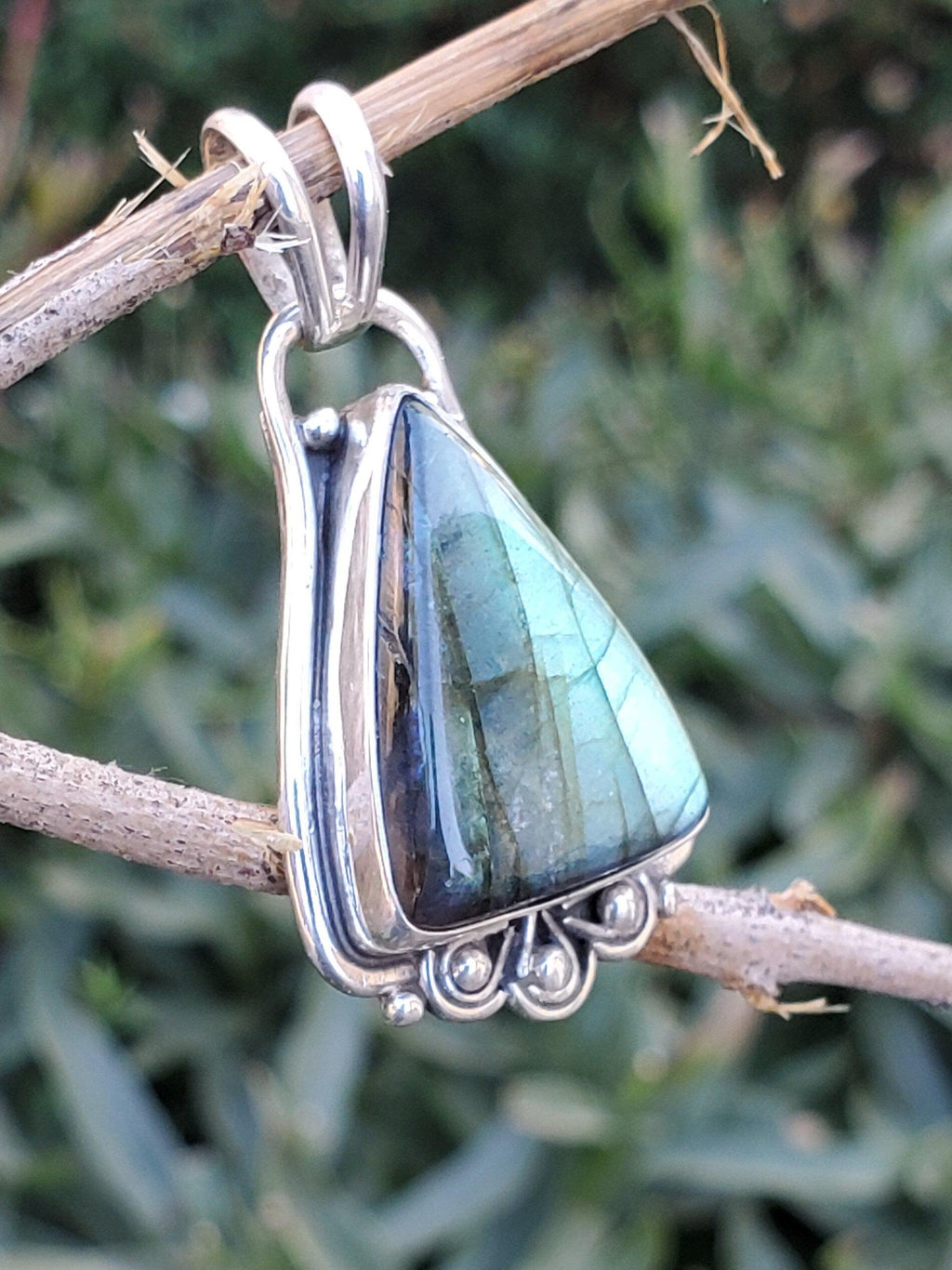 Labradorite Sterling Silver Pendant