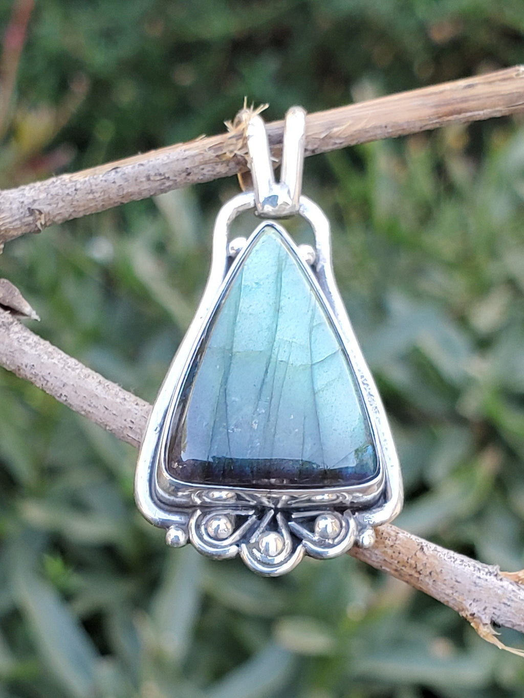 Labradorite Sterling Silver Pendant