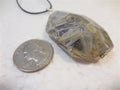 Large Agate Pendant, Silver Gemstone Pendant, Geometric Statement Jewelry, Agate and Silver Pendant, Silver Needle Agate