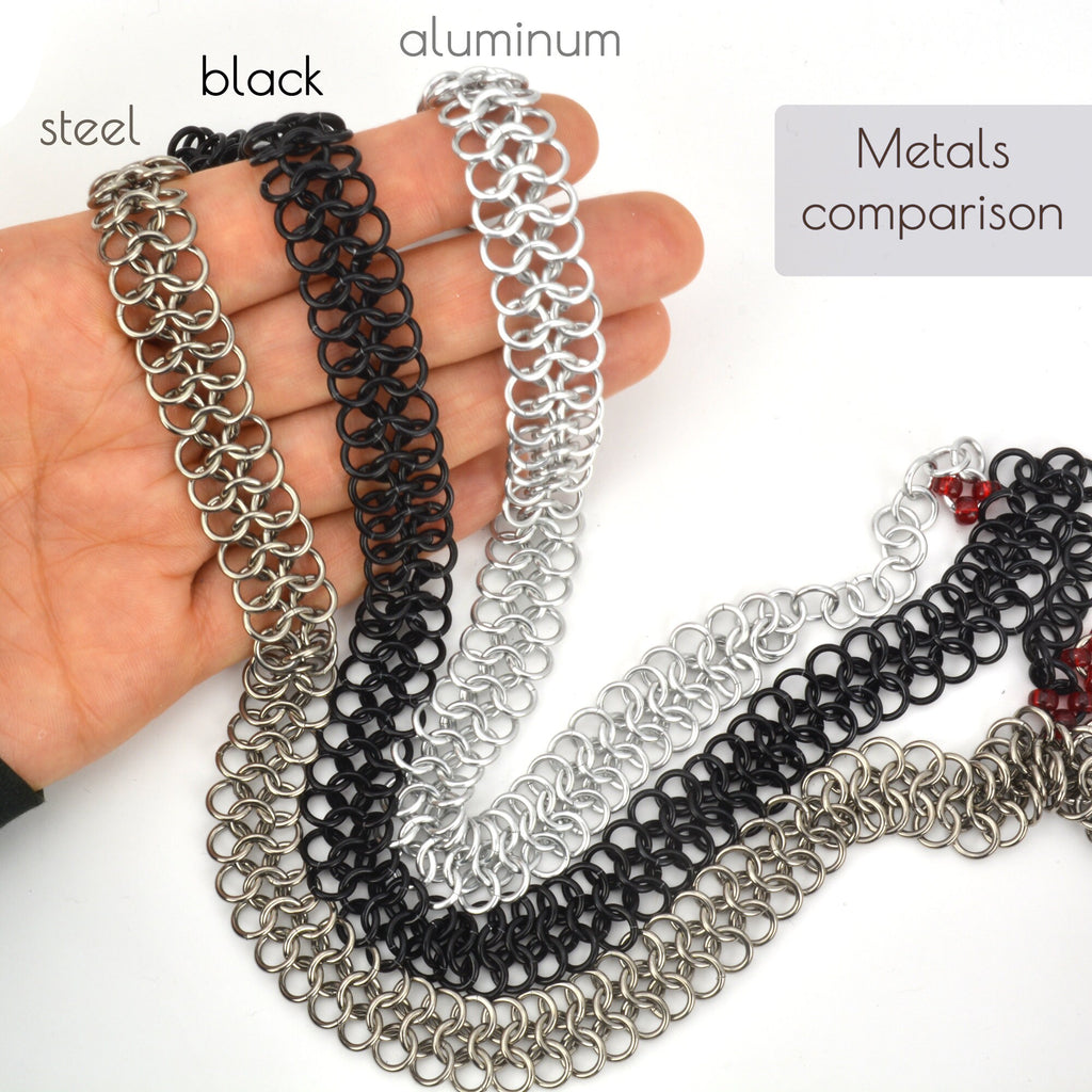 Vampire Bite Choker - Aluminum or Stainless Steel - Adjustable