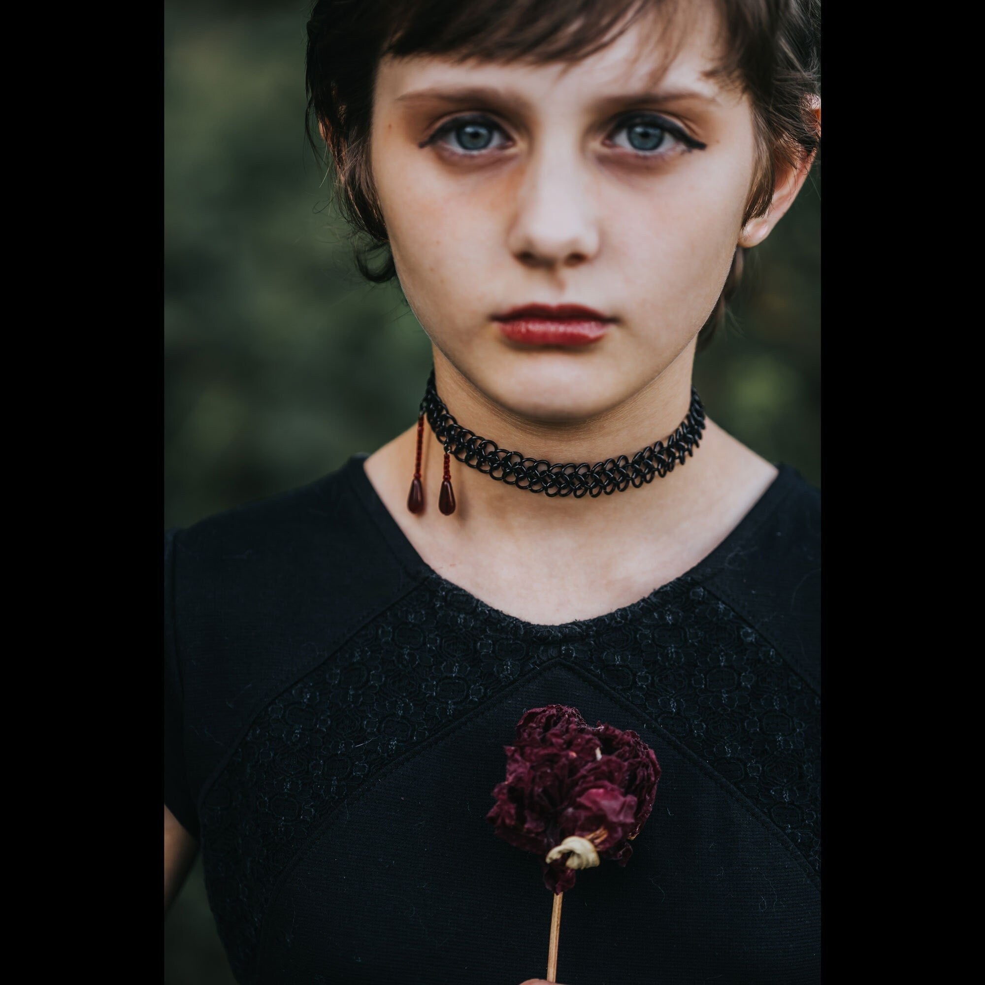 Vampire Bite Choker - Aluminum or Stainless Steel - Adjustable