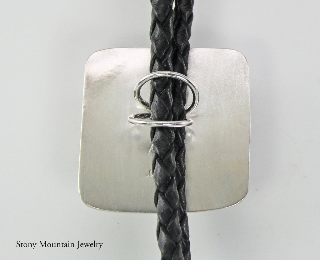 Designer Bolo Tie, Unique Custom Wedding Bolo Tie, Handmade Aurora Opal Bolo Tie for Men or Women, Sterling Silver Bolo Tie