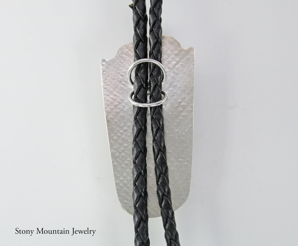 One of a Kind Bolo Tie, Handmade Apache Picture Jasper Bolo Tie, Unique Custom Wedding Bolo Tie, Sterling Silver Bolo Tie for Men or Women