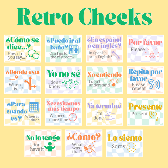 Spanish Class Bulletin Board Printable: Classroom Phrases ~ Set of 15 ~ Boho ~ 6 Designs Included ~ Class Display, Decor