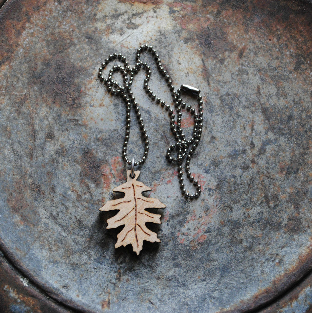 Oak Leaf Necklace Nature Accessory