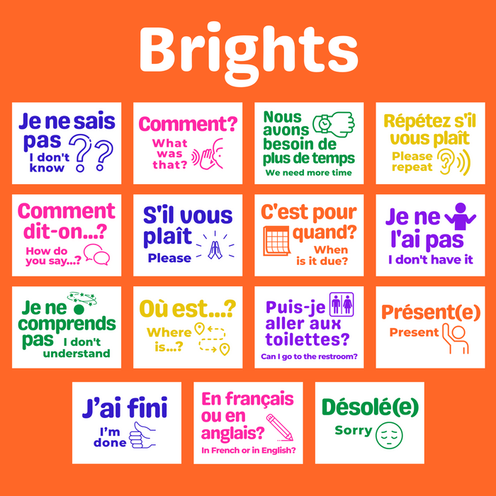 French Poster Set: Classroom Phrases ~ 6 Designs Included ~ Classroom Decoration, Bulletin Board Instant Download ~ Middle, High School