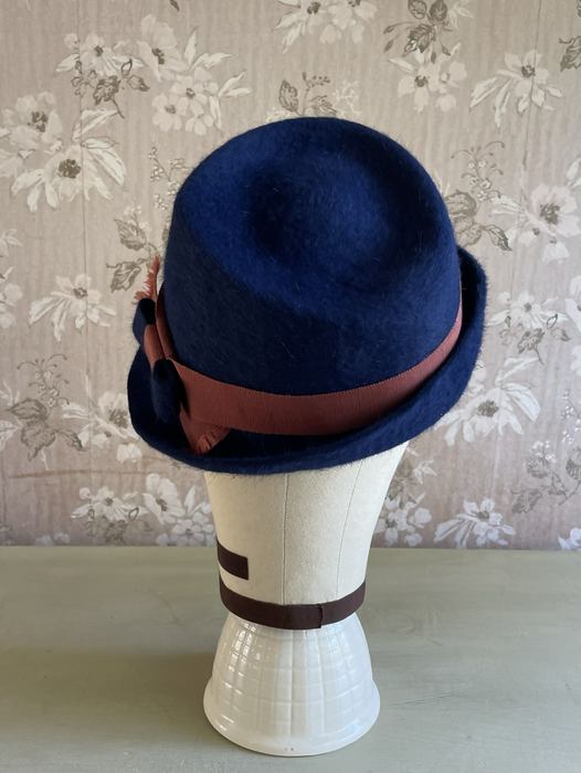 Blue Felt Trilby