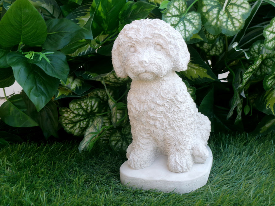 Labradoodle Cockapoo Dog Concrete 4-1/2" x 5-3/4" x 8" high