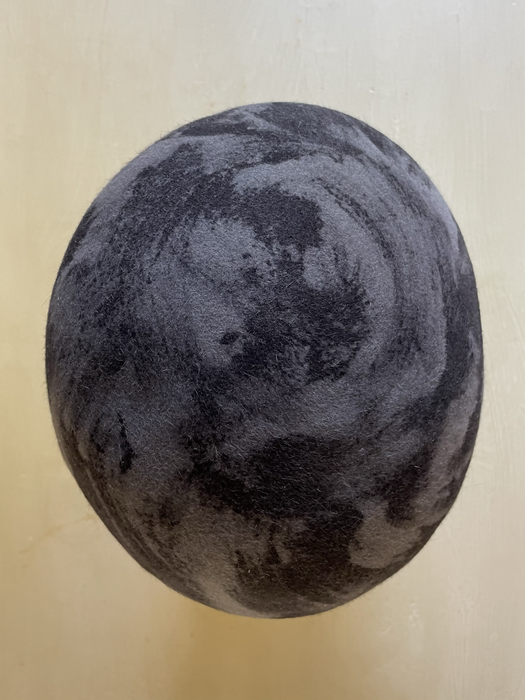 Gray and Black Felt Beret