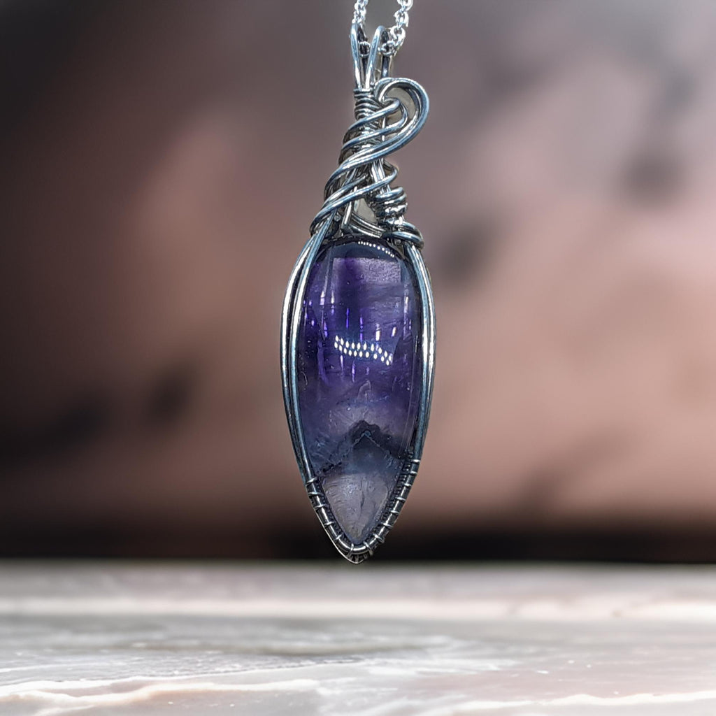 Wire Wrapped Star Amethyst Pendant