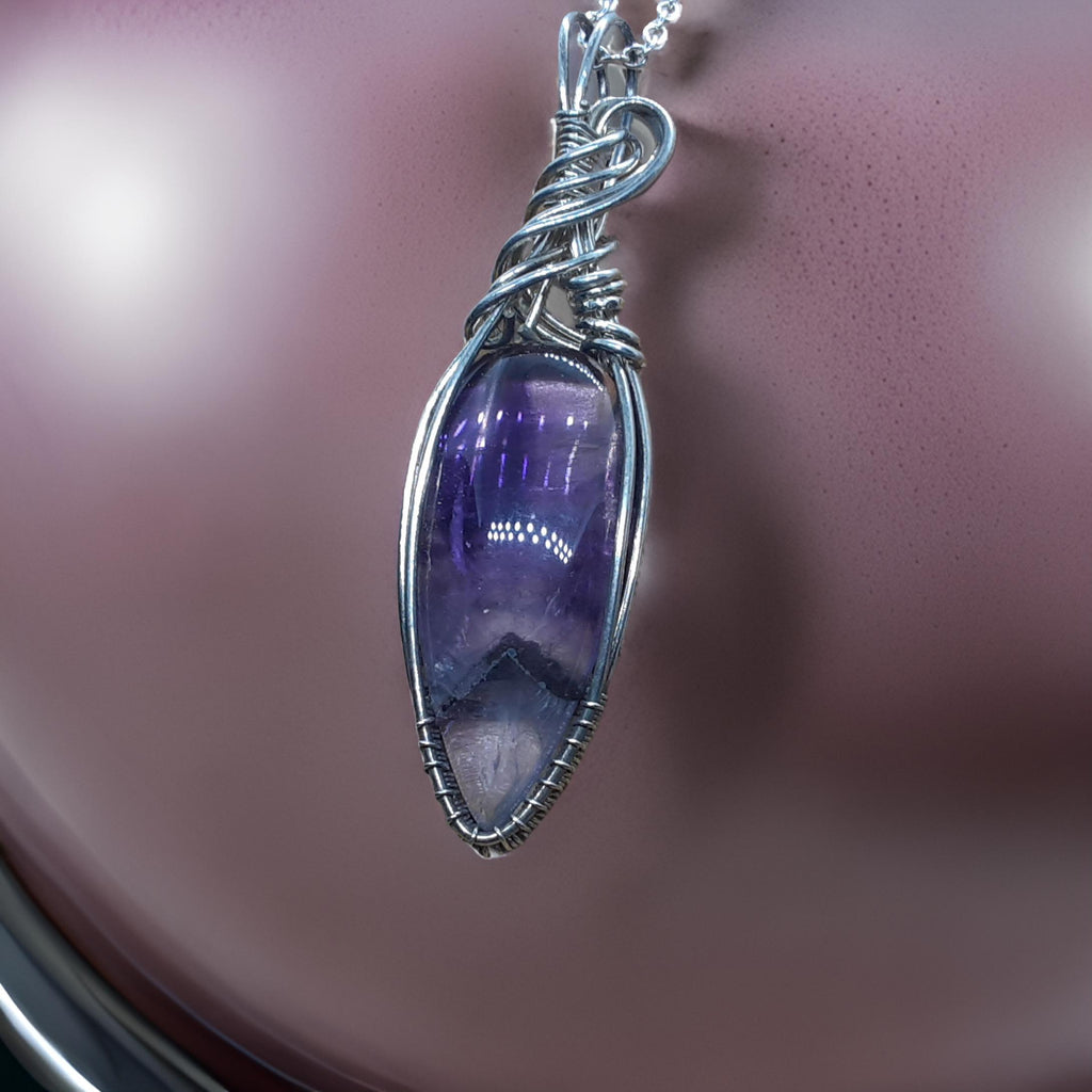 Wire Wrapped Star Amethyst Pendant