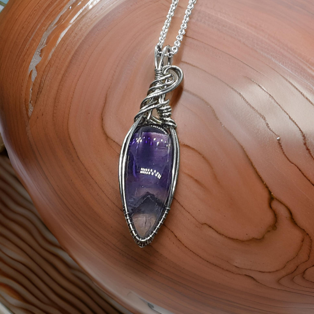 Wire Wrapped Star Amethyst Pendant