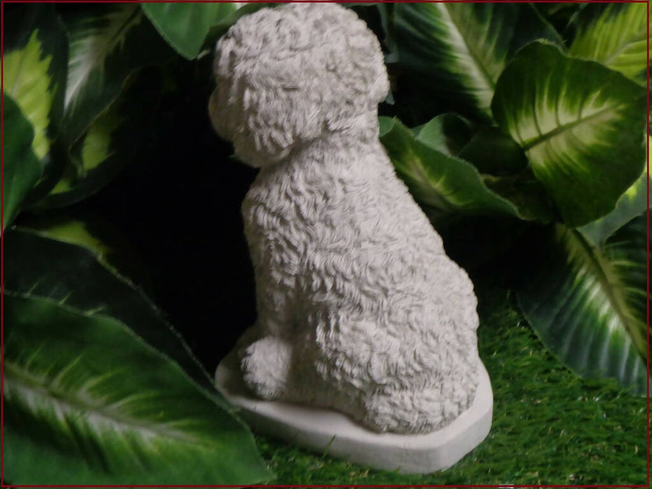 Labradoodle Cockapoo Dog Concrete 4-1/2" x 5-3/4" x 8" high