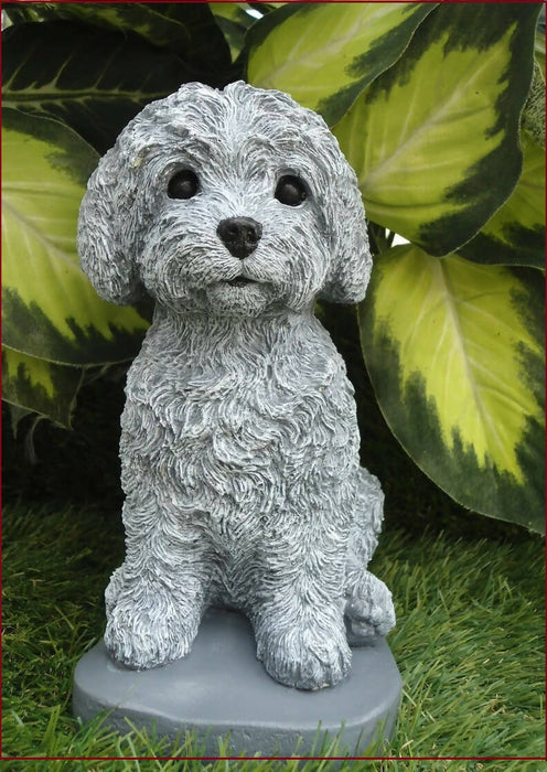 Labradoodle Cockapoo Dog Concrete 4-1/2" x 5-3/4" x 8" high