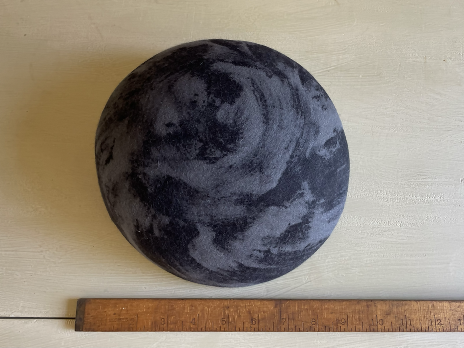 Gray and Black Felt Beret