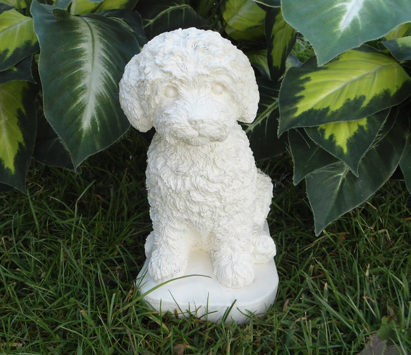 Labradoodle Cockapoo Dog Concrete 4-1/2" x 5-3/4" x 8" high