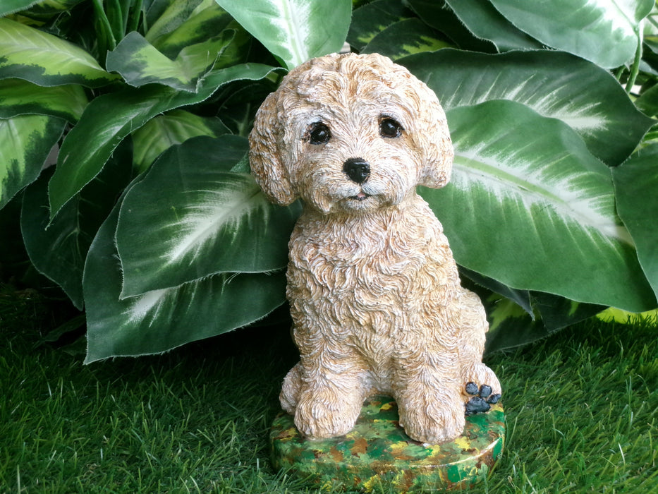 Labradoodle Cockapoo Dog Concrete 4-1/2" x 5-3/4" x 8" high